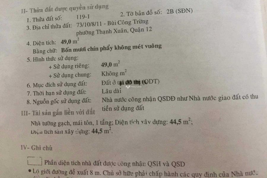 Bán nhà ở diện tích rộng 49m2 bán ngay với giá tốt bất ngờ chỉ 2.5 tỷ vị trí đặt tọa lạc trên Bùi Công Trừng, Hồ Chí Minh-01