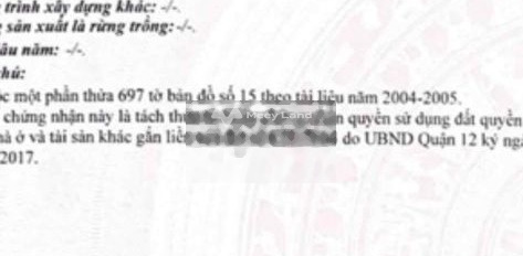 Tại Quận 12, Hồ Chí Minh bán đất 4.6 tỷ, hướng Tây có diện tích quy ước 93m2-02