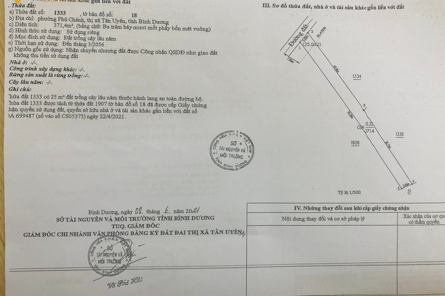 Đất thị xã Tân Uyên, cách trung tâm thành phố mới 2 km, ngay khu công nghiệp Đài Loan dang hoạt động-01