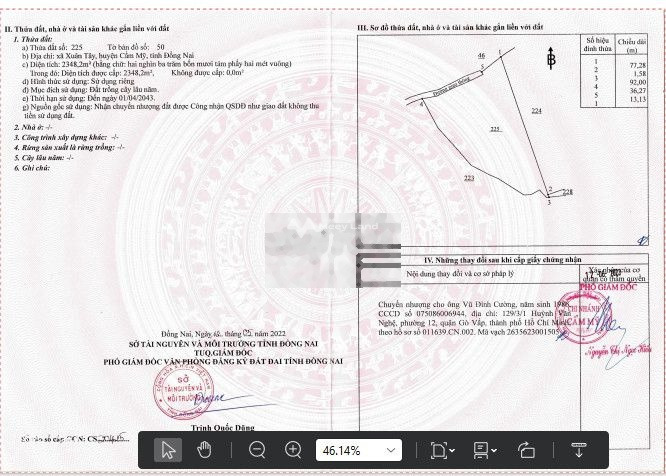 Do vấn đề tài chính bán mảnh đất, 2343m2 giá bán cạnh tranh chỉ 1.5 tỷ mặt tiền nằm ngay Long Giao, Đồng Nai liên hệ liền-01