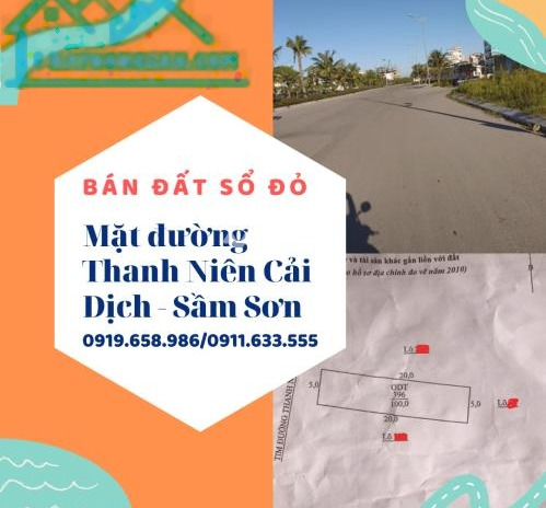 Bán đất diện tích là 100m2 vị trí đặt vị trí ở Sầm Sơn, Thanh Hóa, hướng Tây Bắc