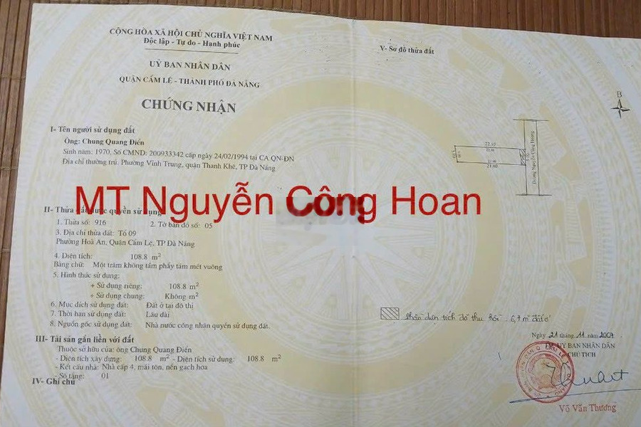 Chủ cần bán lô đất đường 7,5m Mặt tiền Nguyễn Công Hoan gần bến xe -01