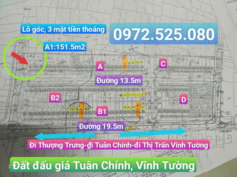 Bán đất huyện Vĩnh Tường tỉnh Vĩnh Phúc giá 1.0 tỷ-0