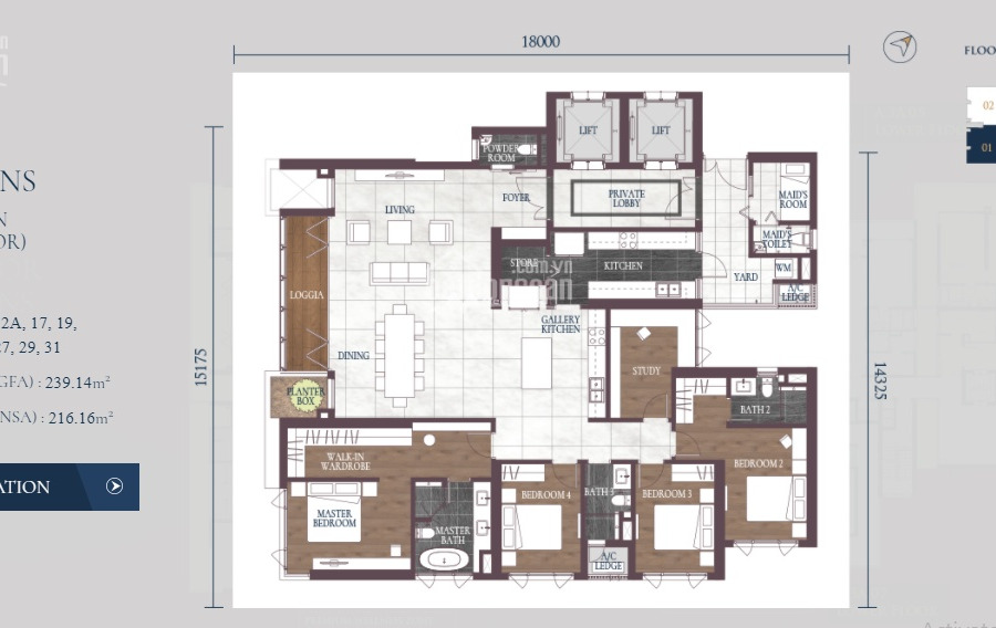 Khoảng 24.8 tỷ bán căn hộ diện tích chính là 239m2 vị trí tiện lợi ngay tại Thạnh Mỹ Lợi, Quận 2-01