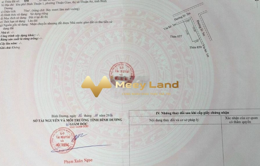Thủ Khoa Huân, Thuận Giao bán đất giá bán cực kì tốt chỉ 2.18 tỷ với diện tích tiêu chuẩn 76m2-01
