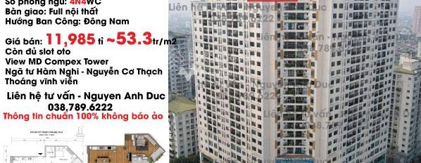 Giấy tờ đầy đủ, bán căn hộ bán ngay với giá tốt chỉ 11.99 tỷ vị trí đặt ở trong Nam Từ Liêm, Hà Nội có một diện tích 224m2-03