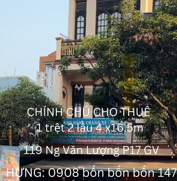 Hướng Bắc, cho thuê nhà có diện tích là 66m2 tọa lạc ngay Phường 17, Gò Vấp giá thuê mềm từ 26 triệu/tháng, ngôi nhà bao gồm có 6 phòng ngủ, 3 WC-01