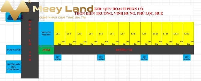 Cần tiền làm ăn lớn bán mảnh đất, 276 m2 giá bán siêu mềm từ 759 triệu vị trí đặt vị trí ngay trên Vinh Hưng, Phú Lộc, đường lưu thông 7 mét