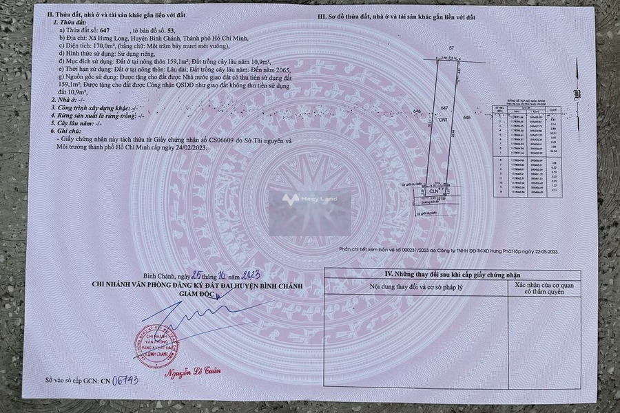 Giá bán siêu ưu đãi 1.9 tỷ bán đất diện tích cụ thể 172m2 mặt tiền tọa lạc ngay trên Đoàn Nguyễn Tuấn, Bình Chánh, hướng Nam-01