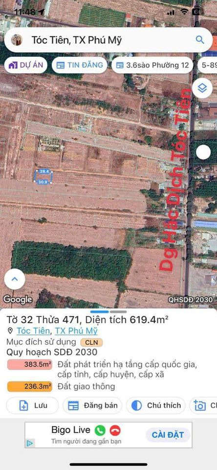 Bán đất thị xã Phú Mỹ tỉnh Bà Rịa - Vũng Tàu giá 200.0 triệu-0