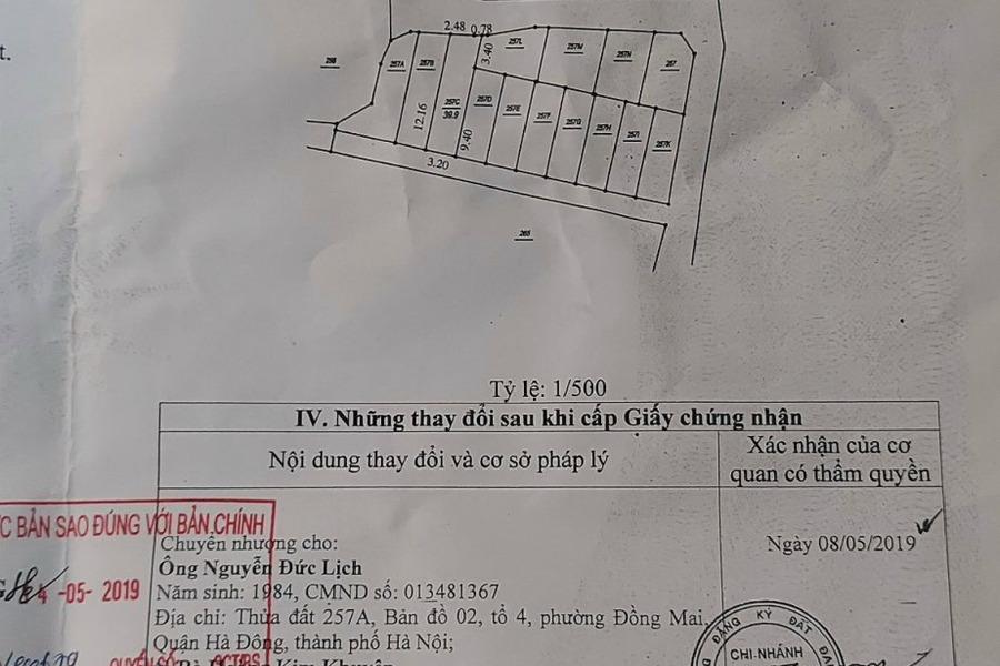 Đường ô tô thông tại phường Đồng Mai, Hà Đông, Hà Nội cách mặt đường quốc lộ 6 chỉ 300m-01