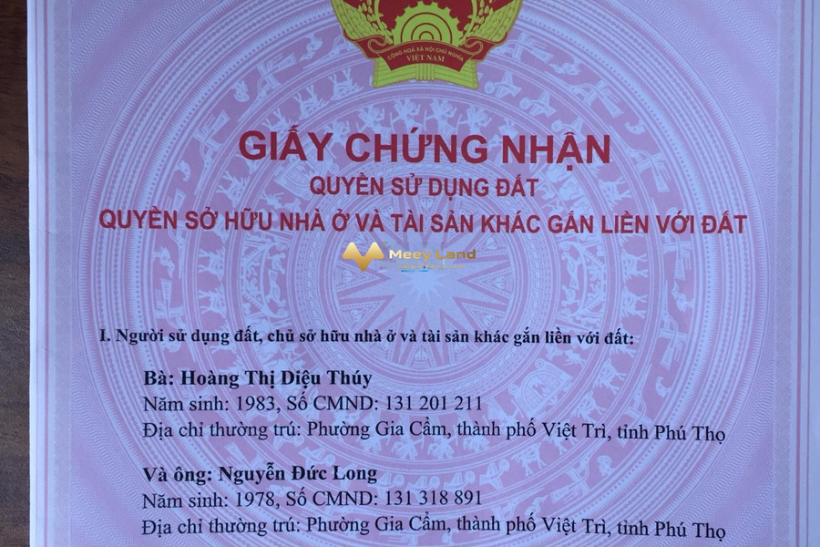 Gia đình tôi cần bán nhanh lô đất trên trục đường Nguyễn Tất Thành, phường Thanh Miếu, Việt Trì, Phú Thọ-01