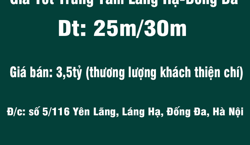 Chính chủ bán nhà 3 tầng tặng full nội thất giá tốt trung tâm Láng Hạ, Đống Đa