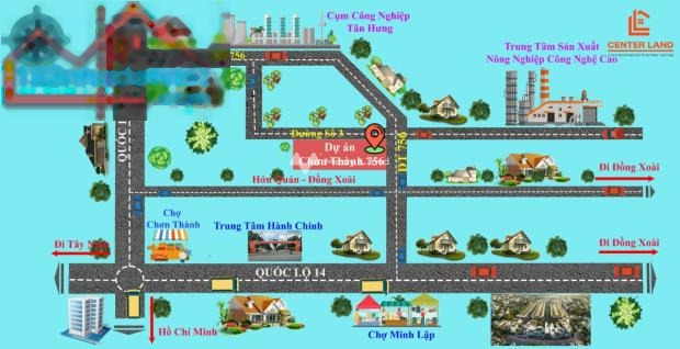 Khoảng 1.35 tỷ bán đất diện tích quy ước 150m2 mặt tiền tọa lạc ngay Chơn Thành, Bình Phước-01