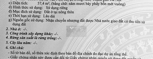 Vân Nội, Đông Anh bán đất giá đề xuất chỉ 3.16 tỷ, hướng Đông Nam diện tích thực là 57.4m2-02