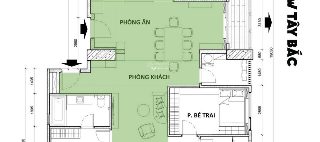 Căn hộ có tổng 5 phòng ngủ, bán căn hộ hướng Đông - Nam vị trí thuận lợi ở Tân Phú, Hồ Chí Minh, trong căn hộ bao gồm có 5 PN, 4 WC vị trí đắc địa