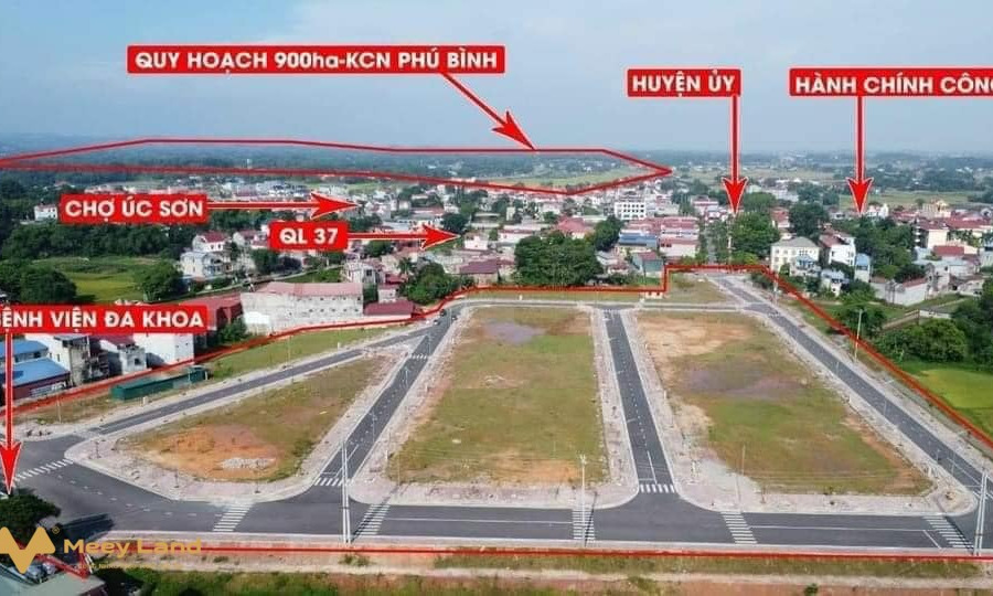 Bán lô đất khu dân cư trung tâm huyện Phú Bình mới, hạ tầng hoàn thiện, xây nhà ở luôn. Giá 1,x tỷ-01