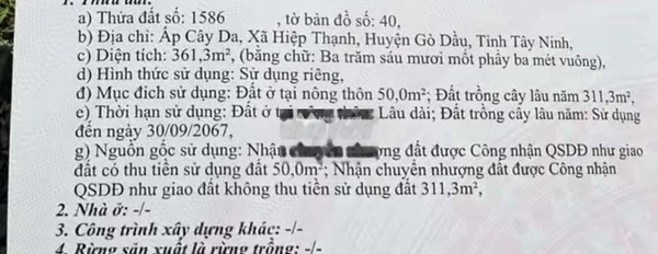 Gò Dầu, Tây Ninh 890 triệu bán đất diện tích tiêu chuẩn 361m2-02