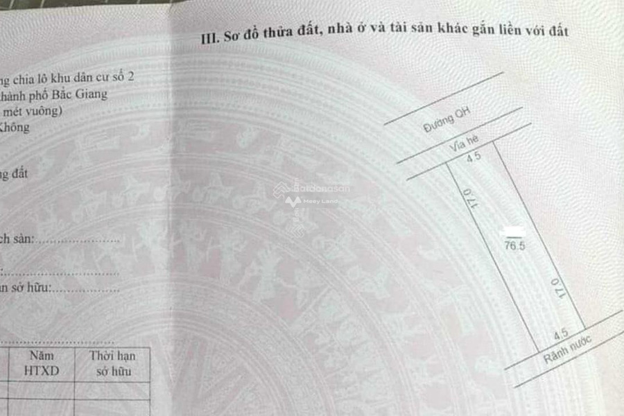 Bán đất 4.5 tỷ Xương Giang, Bắc Giang có diện tích chính 76.5m2-01