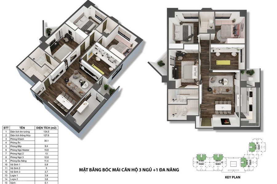 Diện tích 127m2, bán chung cư tọa lạc ngay trên Tứ Hiệp, Hà Nội, hướng Tây - Nam, trong căn này thì có 4 phòng ngủ, 3 WC lh thương lượng thêm-01