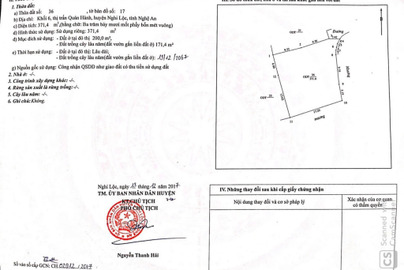 Bán đất huyện Nghi Lộc tỉnh Nghệ An giá 5.0 triệu/m2