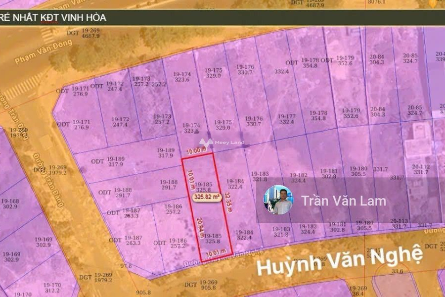 135.21 tỷ bán đất diện tích quy ước 3258m2 vị trí đẹp ngay tại Huỳnh Văn Nghệ, Nha Trang, hướng Nam-01