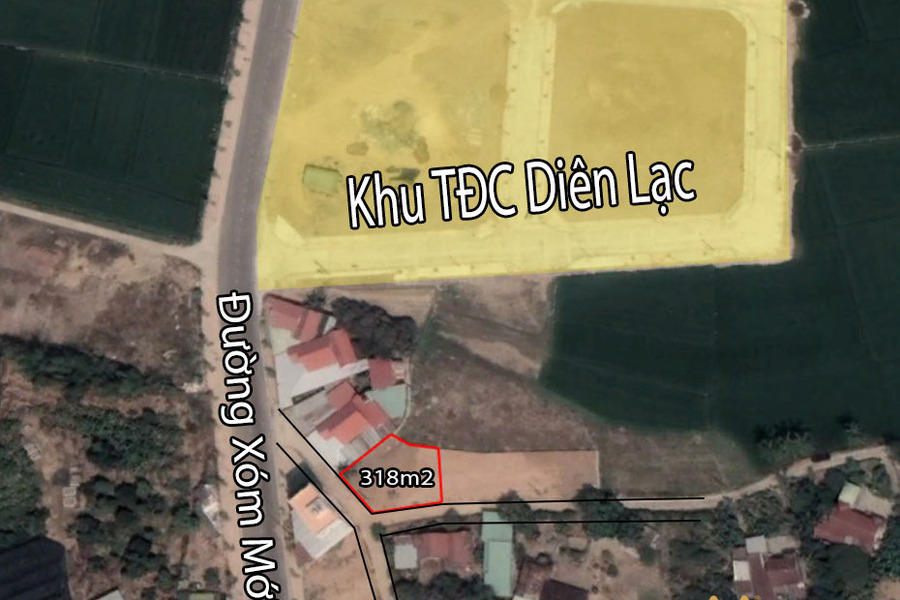 Bán đất Diên Lạc 2 mặt tiền, 318m2, đường quy hoạch 20m giá 2,4 tỷ-01