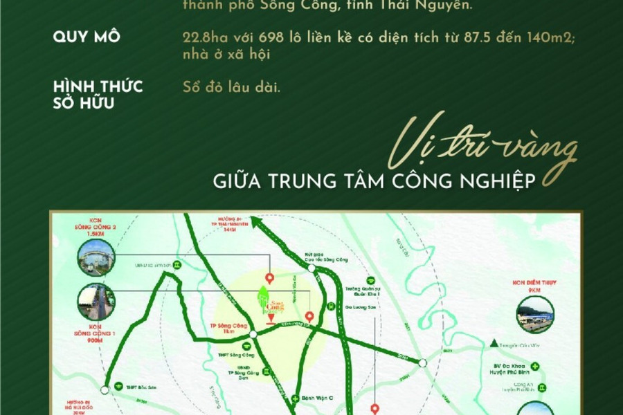 Nhận booking dự án Sông Công Thái Nguyên 50 triệu/lô-01