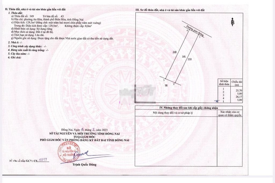 Vị trí đẹp tọa lạc ngay trên Biên Hòa, Đồng Nai bán đất giá cực rẻ chỉ 1.56 tỷ có diện tích chính 80m2-01