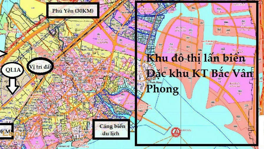 Cần ra lô đất nền full thổ cư ngay xã Vạn Long phân khu 8 khu kinh tế Bắc Vân Phong-01