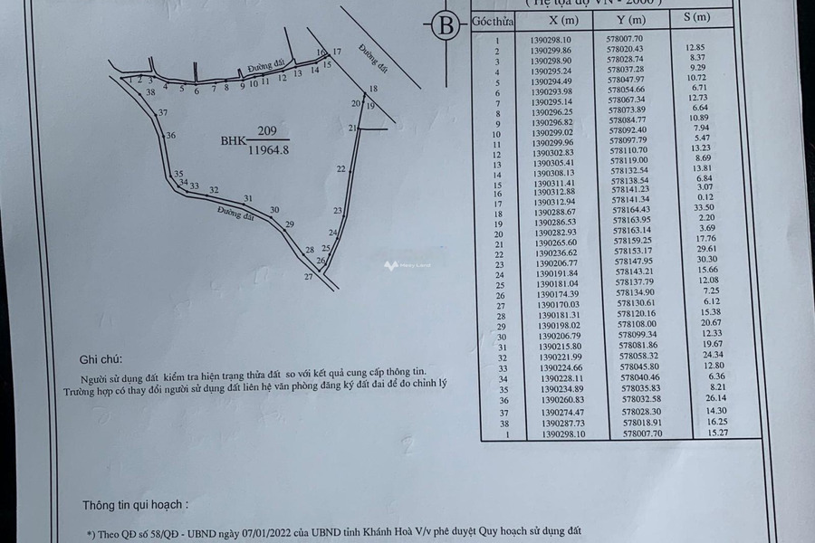 Ninh Tây, Ninh Hòa bán đất giá bán siêu tốt chỉ 1.9 tỷ diện tích chuẩn là 12000m2-01