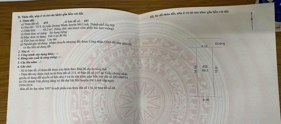 Bán đất huyện Mê Linh thành phố Hà Nội giá 38.0 triệu-0