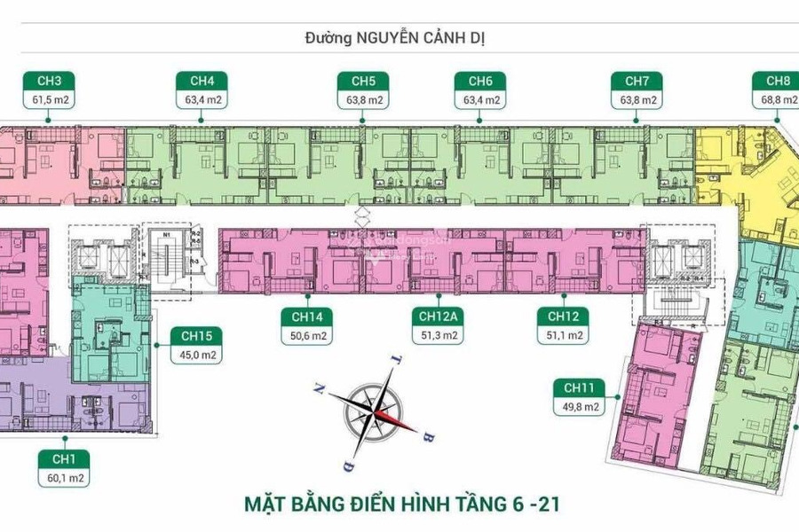 Giá chỉ 3.1 tỷ bán căn hộ diện tích khoảng 63.3m2 vị trí đẹp ở Hoàng Mai, Hà Nội-01