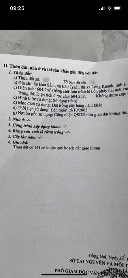 Bán đất thành phố Long Khánh tỉnh Đồng Nai giá 1.6 tỷ-1