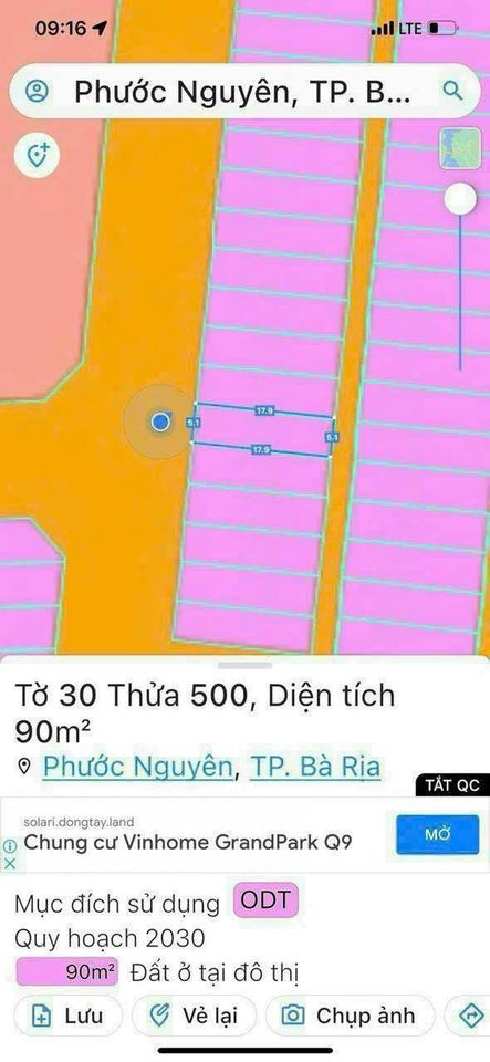 Bán đất thành phố Bà Rịa tỉnh Bà Rịa - Vũng Tàu giá 3.7 tỷ-2