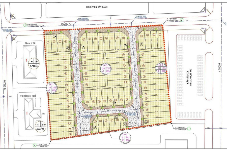 Ở Park View bán đất 3.2 tỷ Phú Mỹ, Bà Rịa-Vũng Tàu có diện tích thực là 68.99m2-01