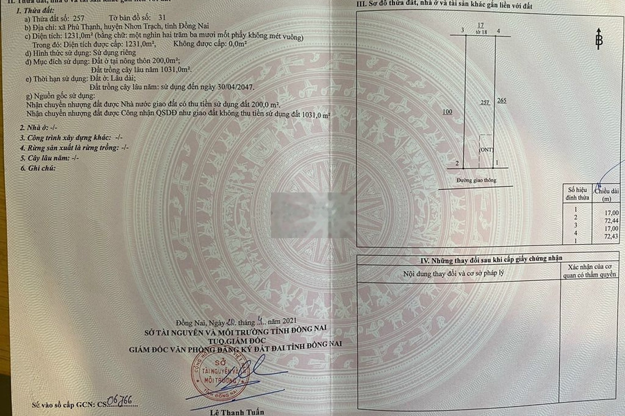 Bán 1.231 m2 hẻm ô tô gần nút giao đường Vành đai 3 - Tôn Đức Thắng! -01