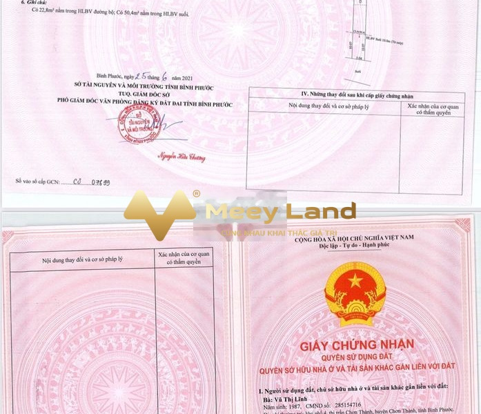 800 triệu bán đất với dt 271 m2 vị trí thuận lợi nằm ở Xã Minh Thành, Tỉnh Bình Phước-01