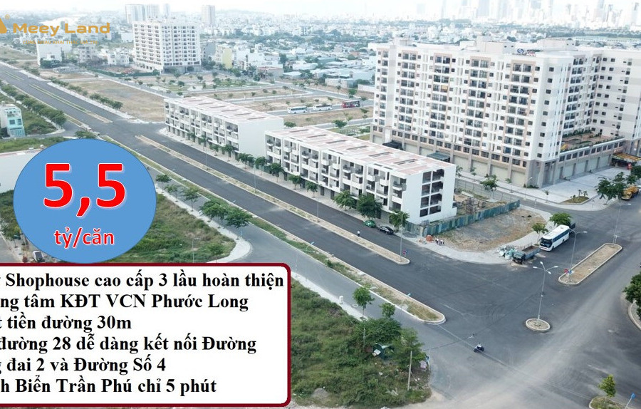 Shophouse VCN Phước Long 4 tầng, giá từ chủ đầu tư 5,5 tỷ tại Nha Trang-01