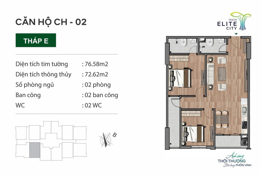 Tiền nong đói kém, bán căn hộ diện tích chuẩn 62m2 vị trí tiềm năng Quang Trung, Thái Nguyên, tổng quan trong ngôi căn hộ có 2 PN, 2 WC lh ngay!-01