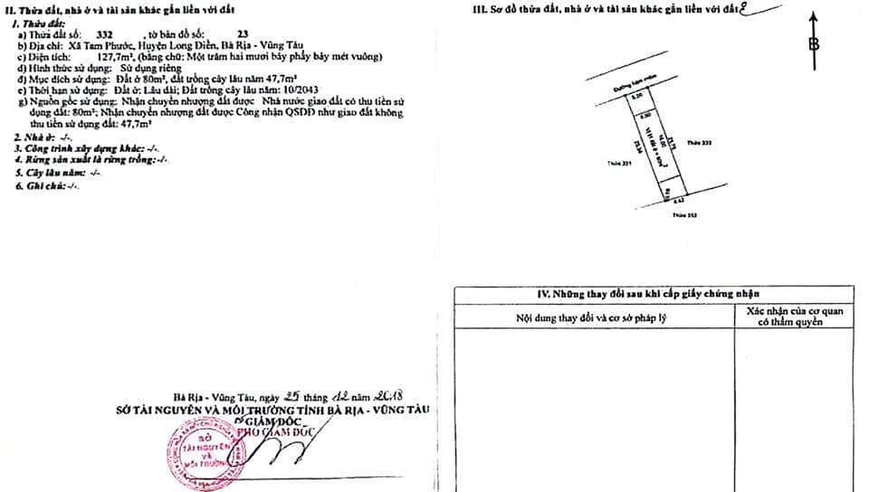 Bán đất huyện Long Điền tỉnh Bà Rịa - Vũng Tàu giá 920.0 triệu-3