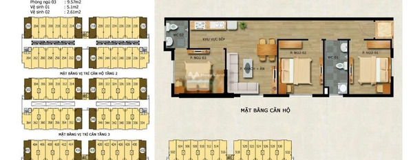 Chung cư 3 PN, bán căn hộ hướng Đông Bắc vị trí đặt vị trí nằm tại Kiến Hưng, Hà Đông, trong căn hộ này thì có 3 phòng ngủ, 2 WC trao đổi trực tiếp-03