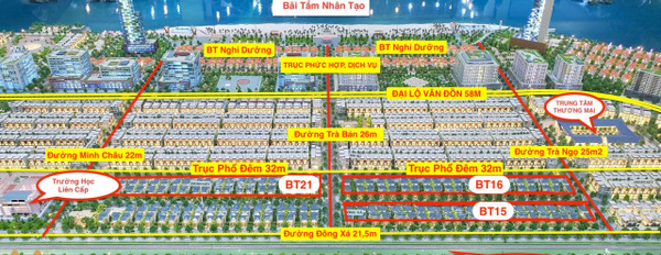 Suất ngoại giao đất biệt thự biển Phương Đông, Vân Đồn, lô góc 392m2, hướng Đông Nam, kênh điều hòa-02