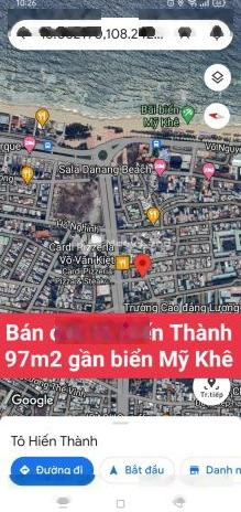 Giá thị trường 7.6 tỷ bán đất diện tích chung 97m2 vị trí đẹp nằm ngay Tô Hiến Thành, Đà Nẵng, hướng KXĐ