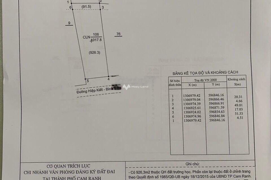 6 tỷ bán đất diện tích tổng 1000m2 vị trí đặt nằm ở Bình Tiên, Khánh Hòa-01