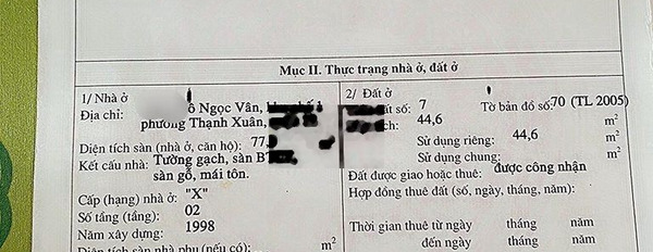 Cần Bán Gấp căn Nhà 1 lầu đường Tô Ngọc Vân , P.Thạnh Xuân, Q.12, 4tỷ -03