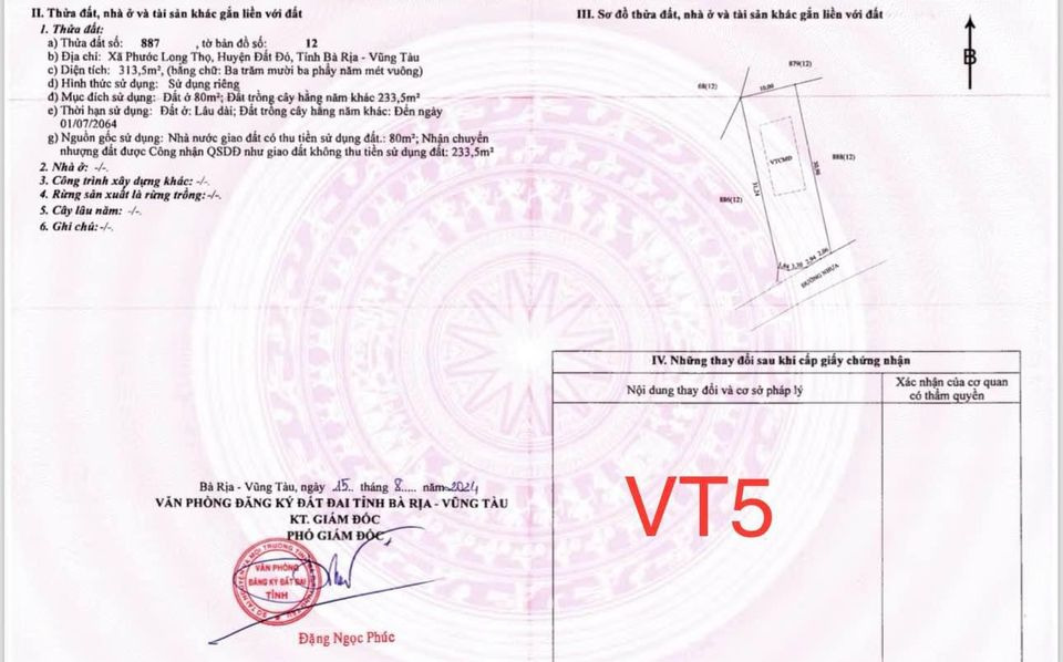 Bán đất huyện Đất Đỏ tỉnh Bà Rịa - Vũng Tàu giá 920.0 triệu-5