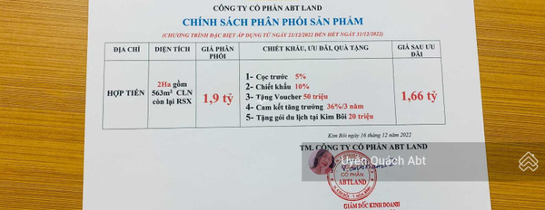 Giá cực sốc 1.66 tỷ bán đất diện tích quy đổi 20000m2 vị trí đặt nằm ở Hợp Tiến, Hòa Bình-02