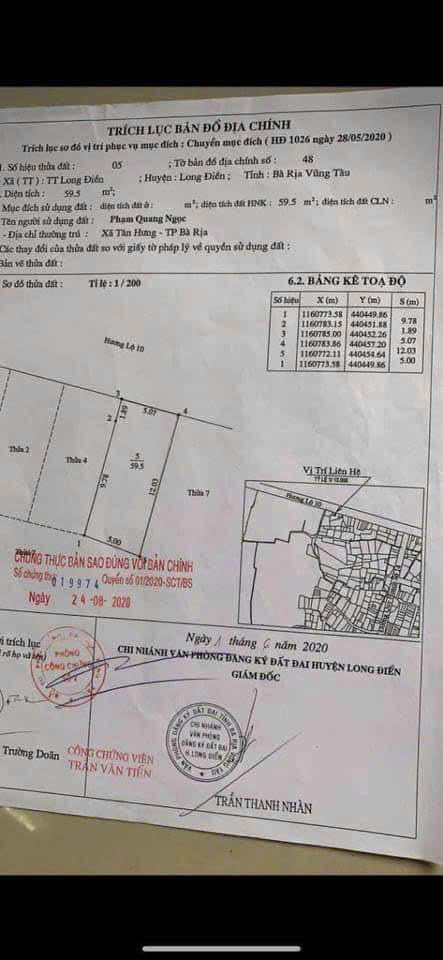 Bán mặt bằng huyện Long Điền tỉnh Bà Rịa - Vũng Tàu giá 2.05 tỷ-2