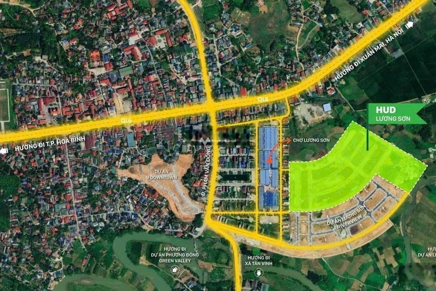 Ngay Lương Sơn, Lương Sơn bán đất , hướng Nam diện tích quy ước 80m2-01